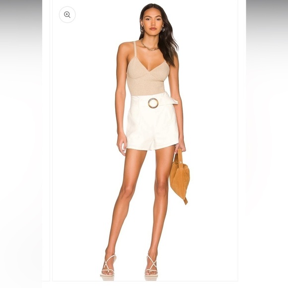 New! Tularosa Revolve Blair White Halter Top with Tortoiseshell Buckles 🤍 sz S - Picture 5 of 5